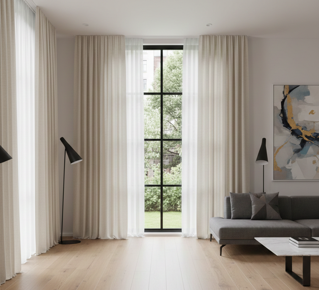 Professional curtain installation process