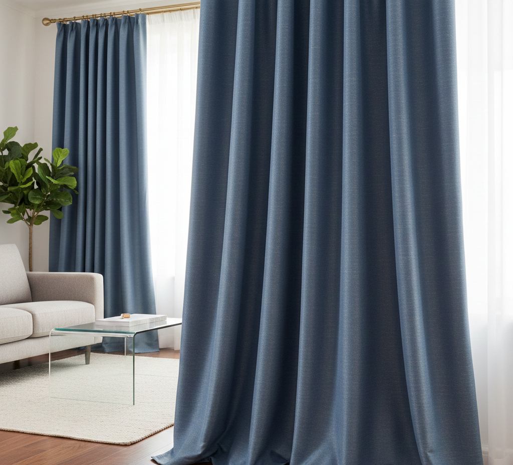 Silk blend decorative drapes